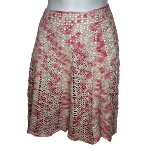 Vintage‎ Pink Hand Crocheted Apron
